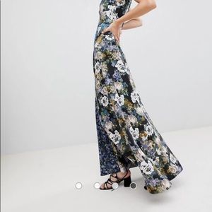 Free People Le Fleur maxi dress size 6 in blue